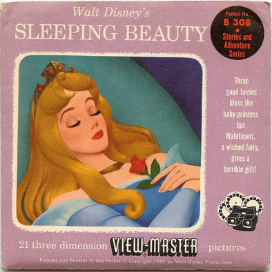Sleeping Beauty -View-Master - Vintage 3 Reel Packet - 1960s views ( PKT-B308-S4 ) Packet 3dstereo 