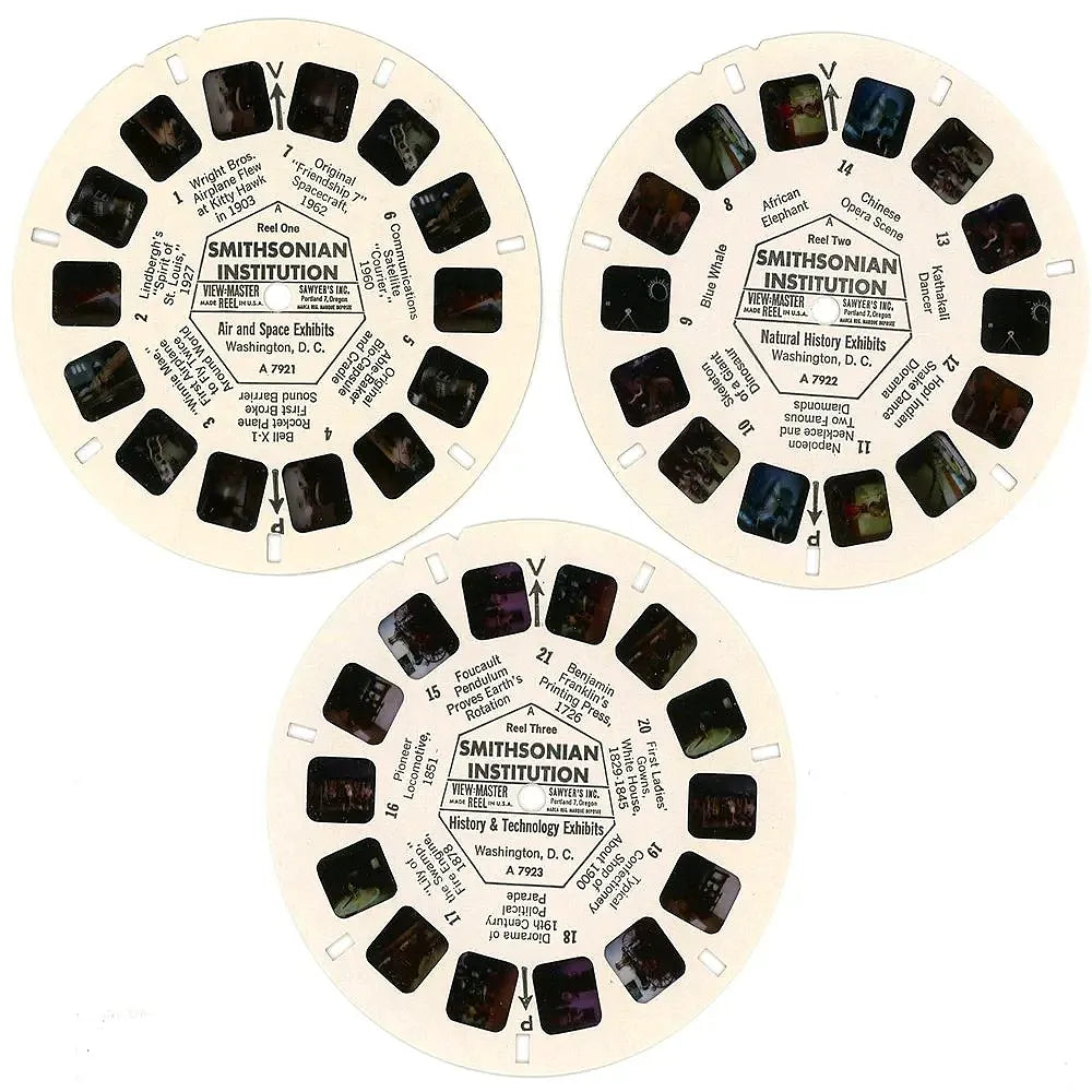 Smithsonian Institution View Master 3 Reel Packet 1950s views Vintage PKT A792 S4