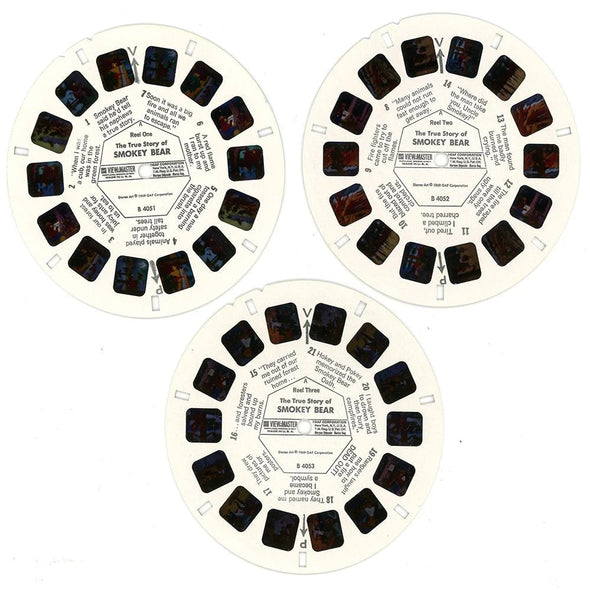 The True Story of Smokey Bear - View-Master 3 Reel Packet - 1960s - Vintage - (ECO-B405-G1A) Packet 3Dstereo 