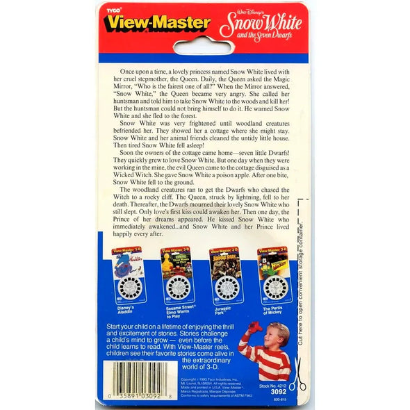 Snow White and the Seven Dwarfs - View-Master 3 Reel Set on Card -NEW - (VBP-3092) VBP 3dstereo 
