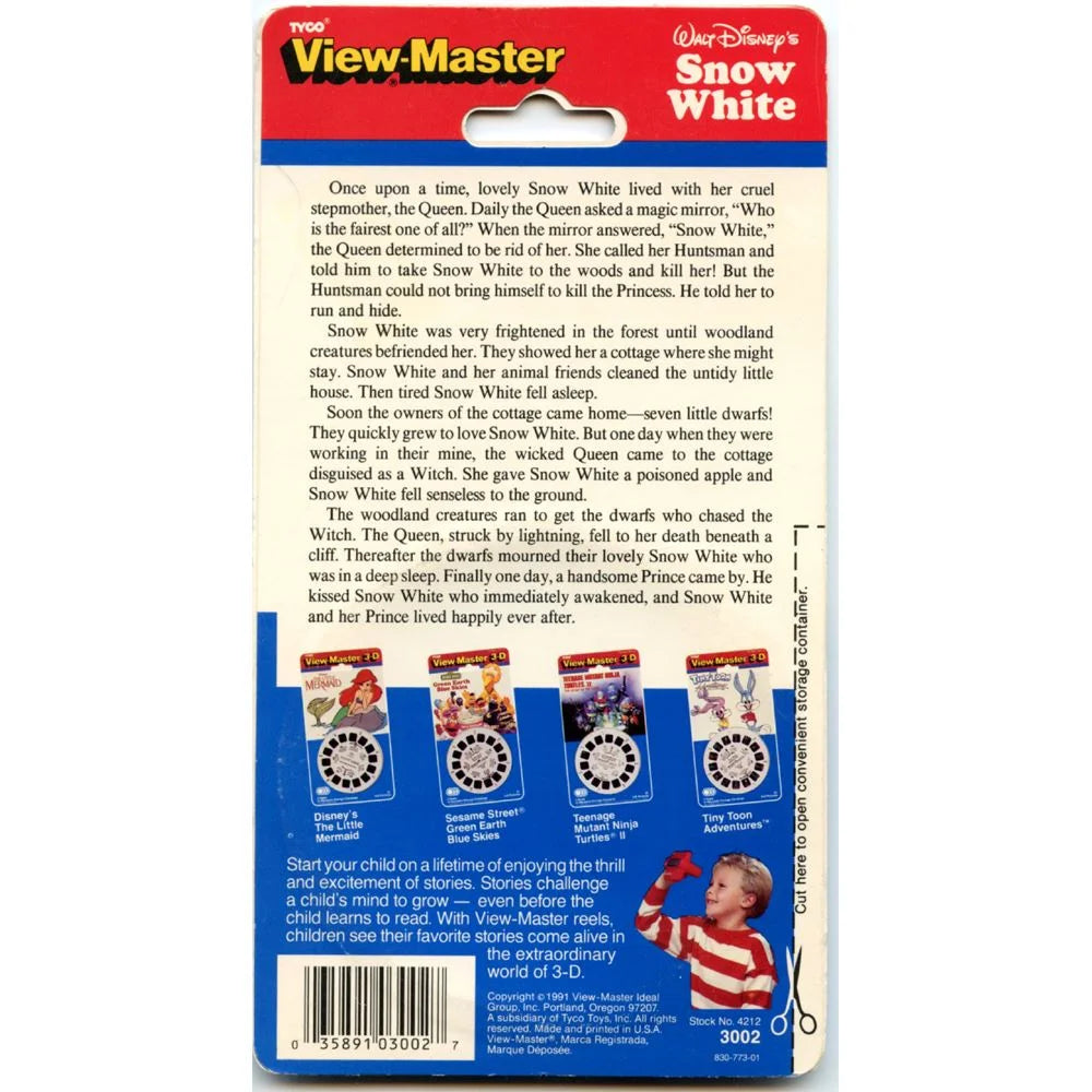 Snow White and the Seven Dwarfs - View-Master - 3 Reels on Card - New