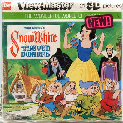 Snow White and the Seven Dwarfs - View-Master Vintage 3 Reel Packet - 1970s - vintage - (K69-G6m) Packet 3Dstereo 