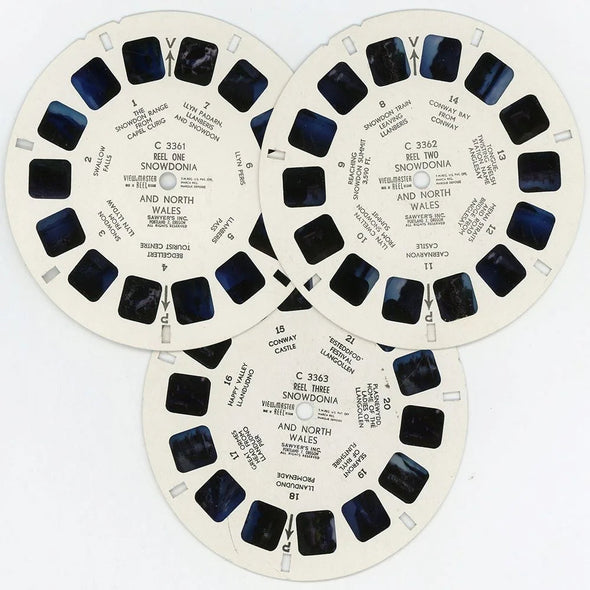 Snowdonia & North Wales - View-Master 3 Reel Packet - 1960s views - vintage - (PKT-C336-BS5) Packet 3dstereo 