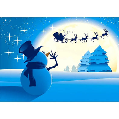 Snowman Waving at Santa - 3D Action Lenticular Postcard Greeting Card - NEW Postcard 3dstereo 