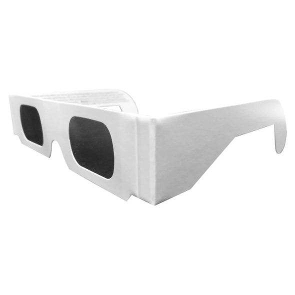 Solar Eclipse Glasses - ISO Certified - Cardboard Unprinted White - NEW Solar Eclipse Glasses 3dstereo 
