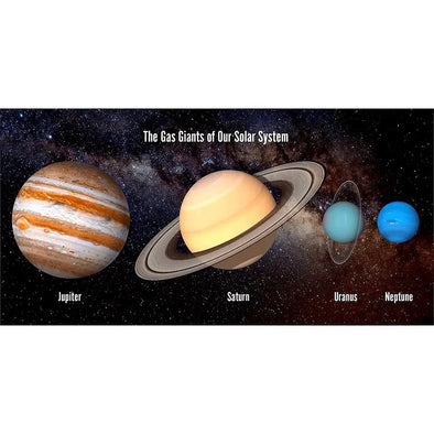 Solar System - Gas Giants - 3D Lenticular Oversize-Postcard Greeting Card - NEW Postcard 3dstereo 