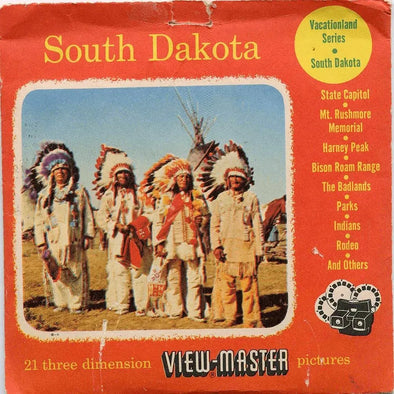 South Dakota - State - Vacationland Series - View-Master 3 Reel Packet - 1950s views - vintage - (ECO-SD123-S3) Packet 3dstereo 