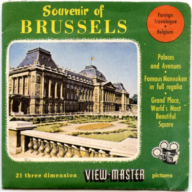 Souvenirs of Brussels - View-Master - 3 Reel Packet - 1950s views - vintage - (PKT-BRUS-BS3) Packet 3dstereo 
