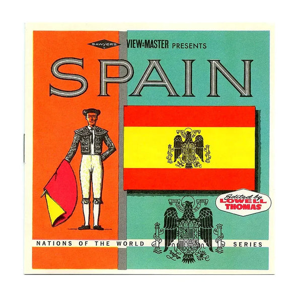 Spain - Coin & Stamp - View-Master Reel Packet - 1960s views - vintage - (PKT-B171-S6sc) Packet 3dstereo 