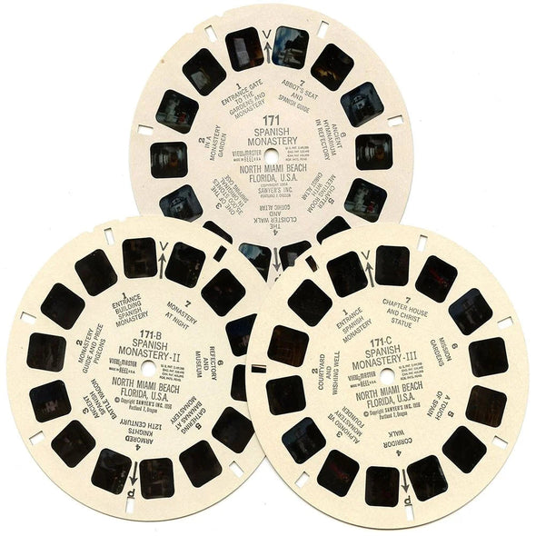 Spanish Monastery - View-Master 3 Reel Packet - 1950s views - vintage - (ECO-SPMO-S3) Packet 3dstereo 