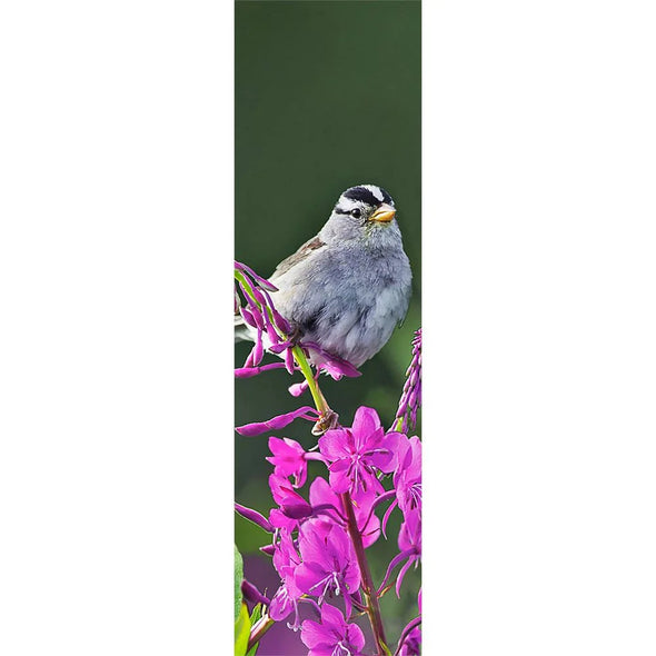 SPARROW ON FIREWEED - 3D Lenticular Bookmark -NEW Bookmarks 3Dstereo 