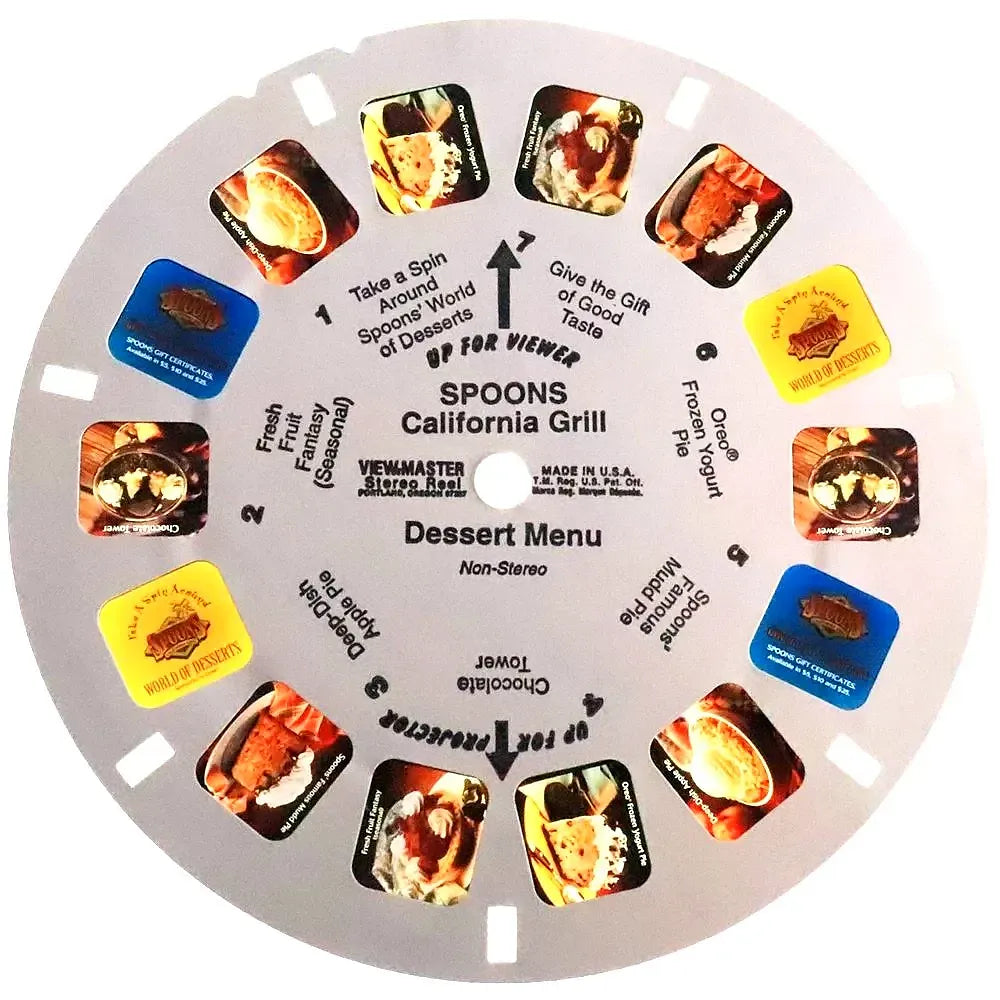 Spoons California Grill Dessert Menu ViewMaster Commercial Reel