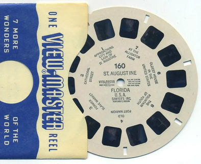 St Augustine, Florida, U.S.A. - View-Master Printed Reel - vintage - (REL-160a) 3dstereo 