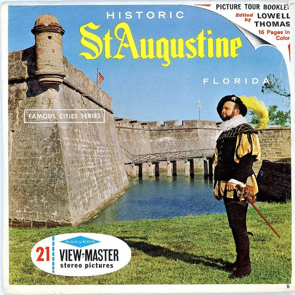St. Augustine - View-Master 3 Reel Packet - 1960s Views - Vintage - (PKT-A981-S6B) Packet 3dstereo 