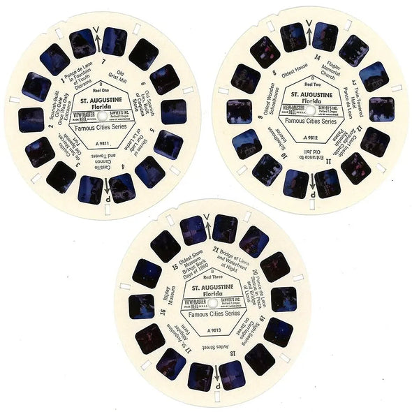 St. Augustine - View-Master 3 Reel Packet - 1960s Views - Vintage - (PKT-A981-S6B) Packet 3dstereo 
