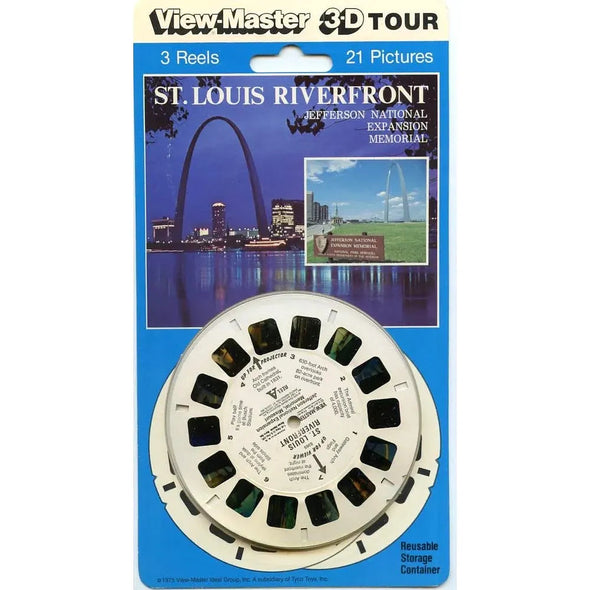 St. Louis Riverfront Jefferson National Expansion Memorial - View-Master 3 Reel Set on Card - NEW - (VBP-5365) VBP 3dstereo 