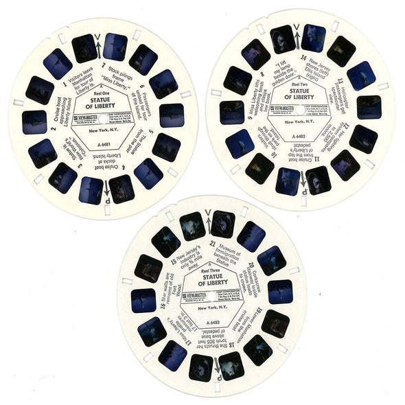Statue of Liberty - View-Master 3 Reel Packet - 1960s Views - Vintage - (ECO-A648-G1A) Packet 3dstereo 