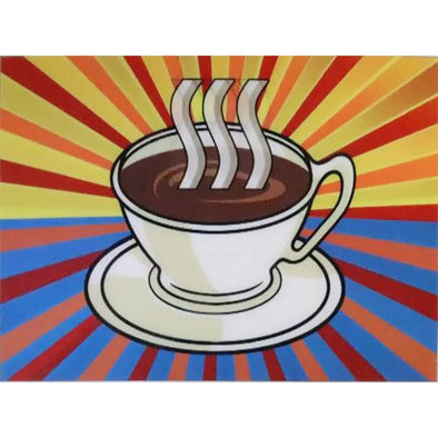 STEAM RISING FROM COFFEE CUP -3D Animated Lenticular Greeting Postcard - NEW Postcard 3dstereo 
