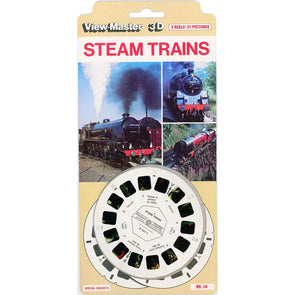 Steam Trains- View-Master 3 Reel Set on Card - (zur Kleinsmiede) - (D247e) - NEW VBP 3dstereo 