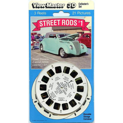 Street Rods #1 - View-Master 3 Reels on Card - vintage VBP 3dstereo 