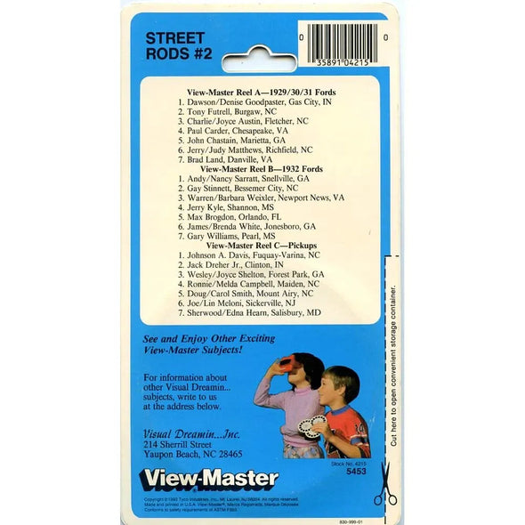 Street Rods #2 - View-Master - 3 Reel Set on Card - NEW - (5453) 3dstereo 