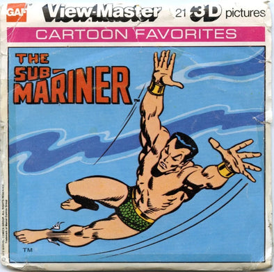 Sub-Mariner - View-Master 3 Reel Packet - 1970s - Vintage - (BARG-J27-G6) Packet 3Dstereo 
