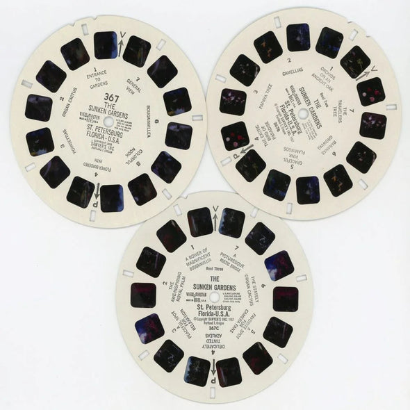 Sunken Gardens - St. Petersburg Florida - View-Master 3 Reel Packet - 1960s views - vintage - (ECO-A992-S6) Packet 3Dstereo 
