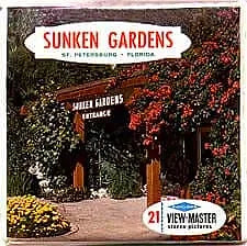 Sunken Gardens - St. Petersburg Florida - View-Master 3 Reel Packet - 1960s views - vintage - (PKT-A992-S6mint) Packet 3Dstereo 
