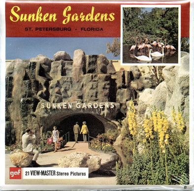 Sunken Gardens - View-Master 3 Reel Packet - 1960s Views - Vintage - (PKT-A992-G1Bmint)