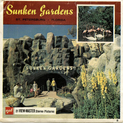 Sunken Gardens - View-Master 3 Reel Packet - 1970s views - vintage - (ECO-A992-G1B) Packet 3dstereo 
