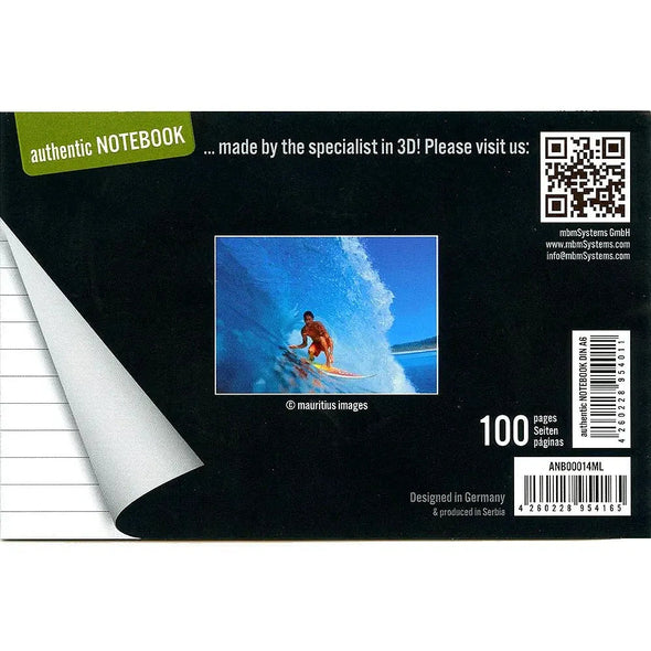 SURFER IN CURL - Two (2) Notebooks with 3D Lenticular Covers - Lined Pages - NEW