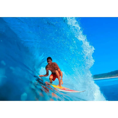 Surfer in the Curve of a Wave - 3D Lenticular Postcard Greeting Card - NEW Postcard 3dstereo 