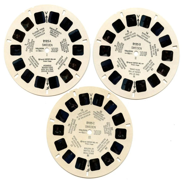 Sweden - View-Master 3 Reel Packet - 1950s Views - Vintage - (ECO-SWED-S3)