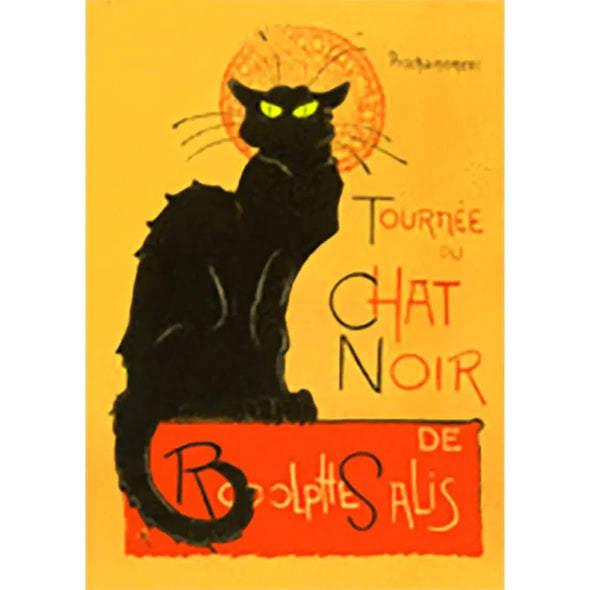 T.A. Steinlen - The Black Cat - 3D Lenticular Postcard Greeting Card 3dstereo 