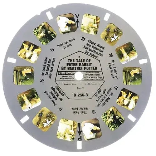 Tale of Peter Rabbit - View-Master 3 Reel Set on Card - (D256) VBP 3dstereo 