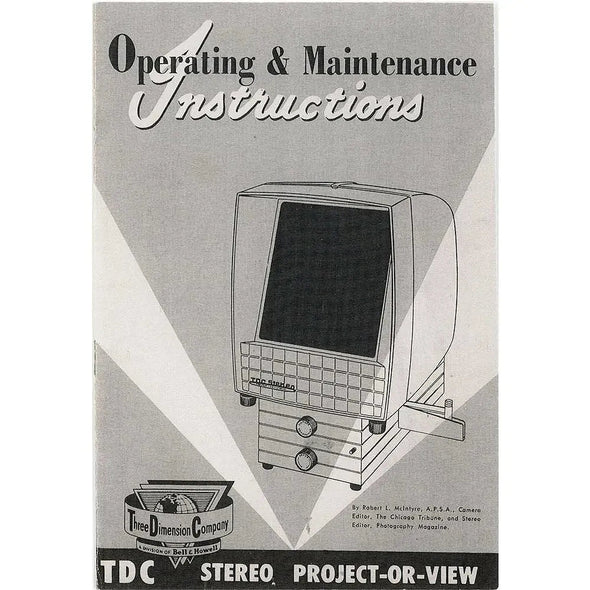 TDC Project-Or-View instructions - facsimile Instructions 3dstereo 