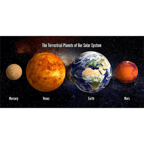 Terrestrial Planets of our Solar System - 3D Lenticular Oversize-Postcard Greeting Card - NEW Postcard 3dstereo 