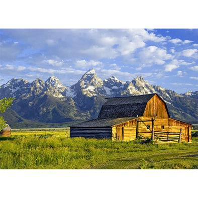 Tetons with Barn - 3D Lenticular Postcard Greeting Card - NEW Postcard 3dstereo 