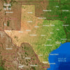 Texas Map by Day and Night - 3D Action Lenticular Postcard Greeting Card - Maxi Postcard 3dstereo 