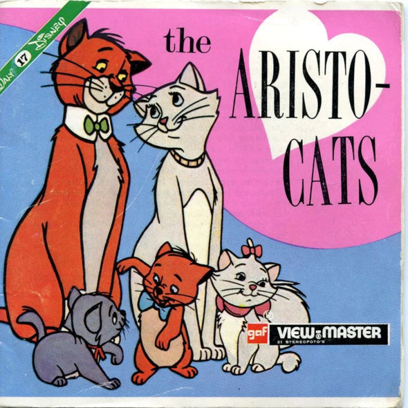 The Aristocats - View-Master 3 Reel Packet - 1970s - Vintage - (ECO-B365N-BG3) Packet 3Dstereo 