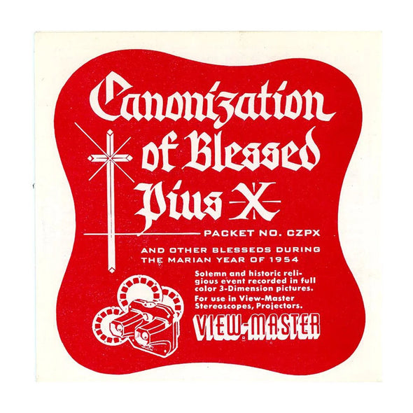 The Canonization of Blessed Pius X - View-Master 3 Reel Packet - 1950s - Vintage - (ECO-CANON-S2) Packet 3Dstereo 