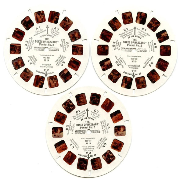 The Dukes of Hazzard - View-Master 3 Reel Packet - 1980s - Vintage - (zur Kleinsmiede) - (M19-V2nk) Packet 3dstereo 