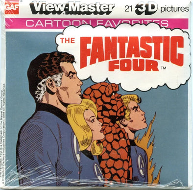 The Fantastic Four - View-Master 3 Reel Packet - 1970s - Vintage - (PKT-K36-G6mint) Packet 3dstereo 