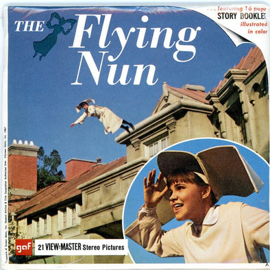 The Flying Nun - View-Master 3 Reel Packet - 1960s - Vintage - (PKT-B495-G1Amint) Packet 3Dstereo 