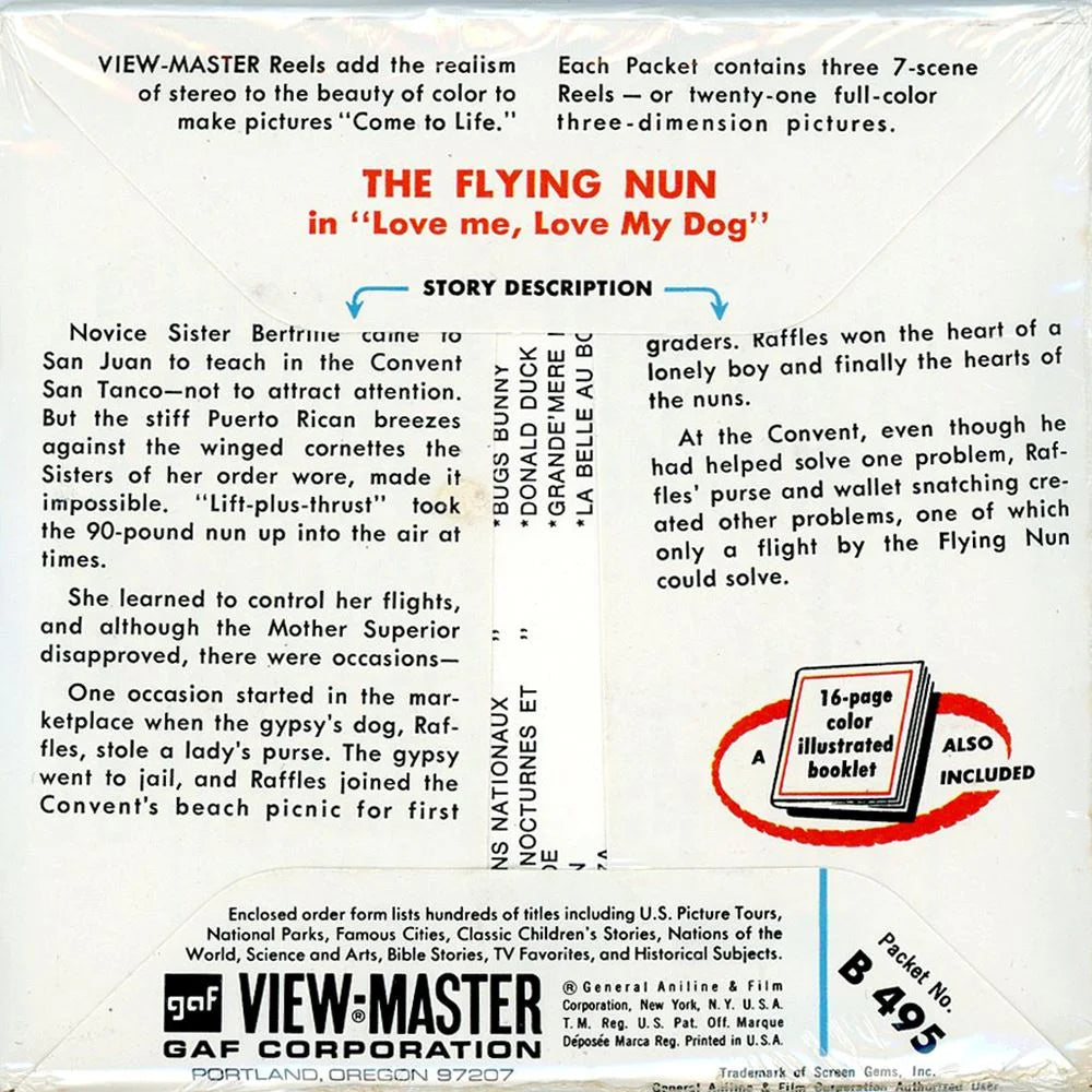 The Flying Nun - View-Master 3 Reel Packet - 1960s - Vintage