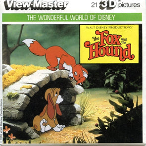 The Fox and The Hound - View-Master 3 Reel Packet - 1970s - Vintage - (PKT-L29-V1nk) Packet 3Dstereo 