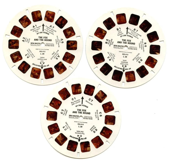 The Fox and The Hound - View-Master 3 Reel Packet - 1970s - Vintage - (PKT-L29-V1nk)