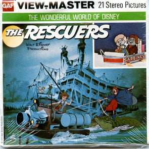 The Rescuers - View-Master 3 Reel Packet - 1970s - Vintage - (PKT-H26-G5mint)