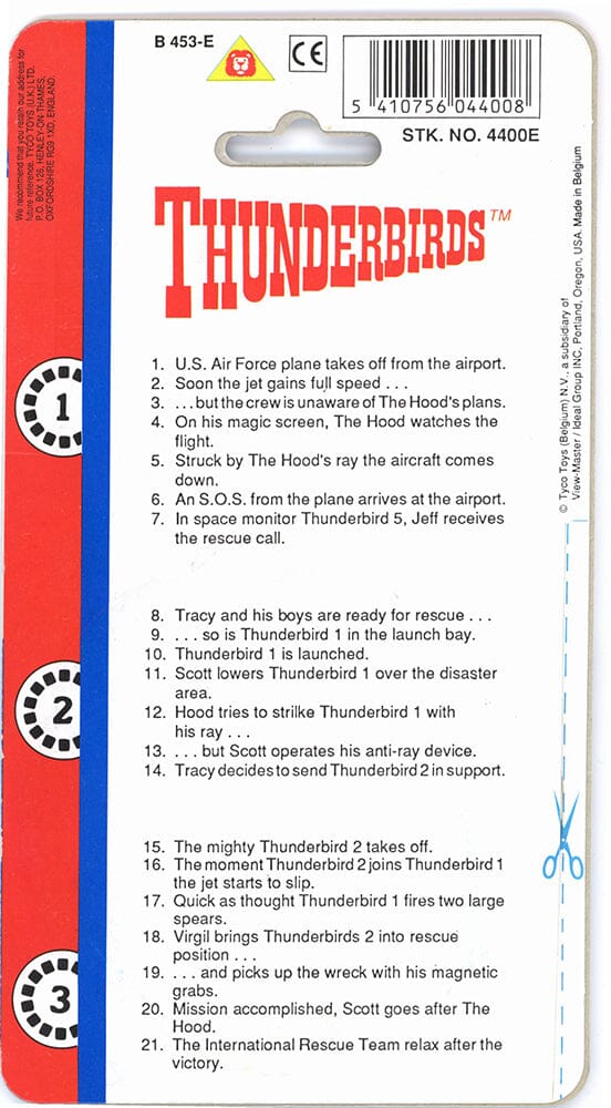 Thunderbirds - View-Master 3 Reel Set on Card - NEW - (VBP-4400E) VBP 3dstereo 