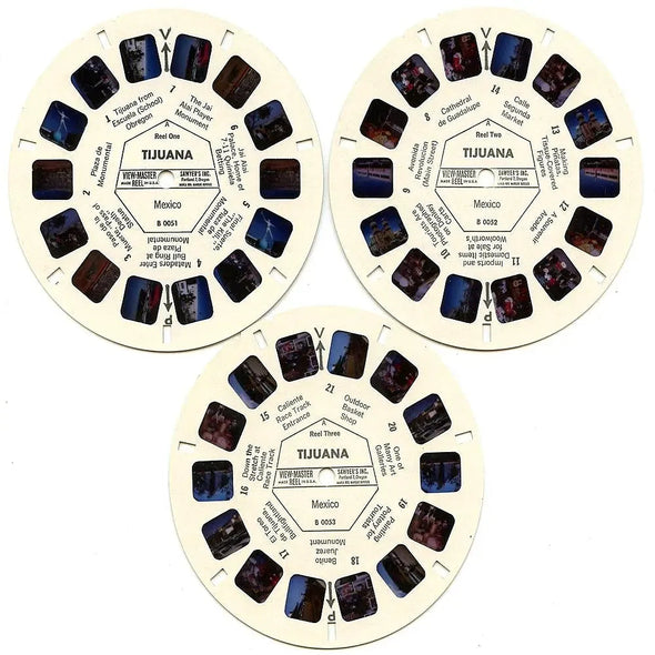 TIJUANA- Mexico - View-Master 3 Reel Packet - 1960s views - vintage - (PKT-B005-S6A) Packet 3dstereo 